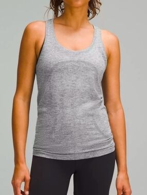 Lululemin Grey Swiftly Tech Racerback Tank Top Size 6